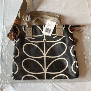 Orla Kiely bag Giant Linear stem zip messenger!